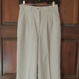 ICY Beige Poly/Rayon/Linen Pants Size 6